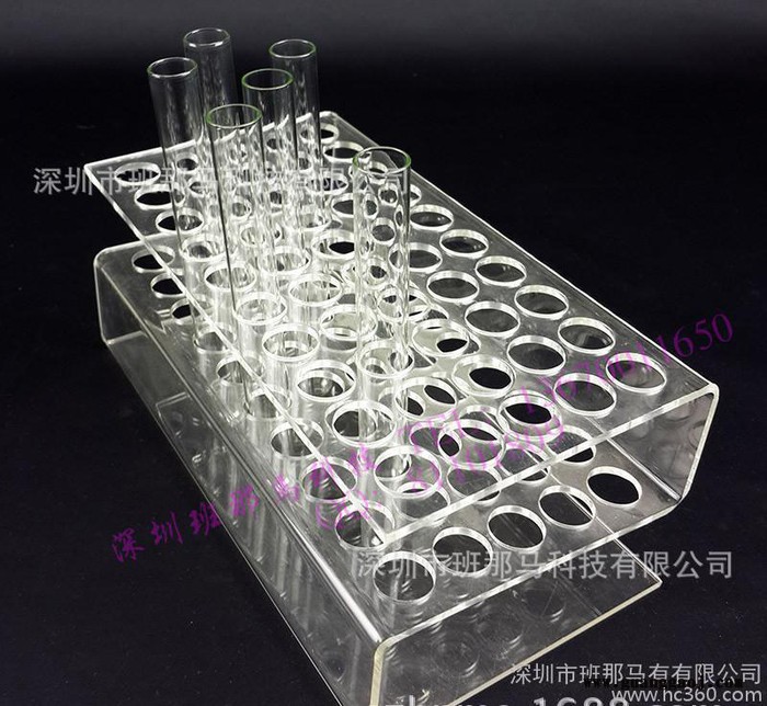 高透明有机玻璃实验试管摆放架 亚克力圆孔试管展架图2
