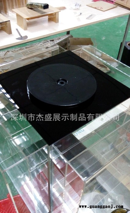 ,亚克力杂志架，宣传单架，手动旋转杂志架，4面双层，A4尺寸图3
