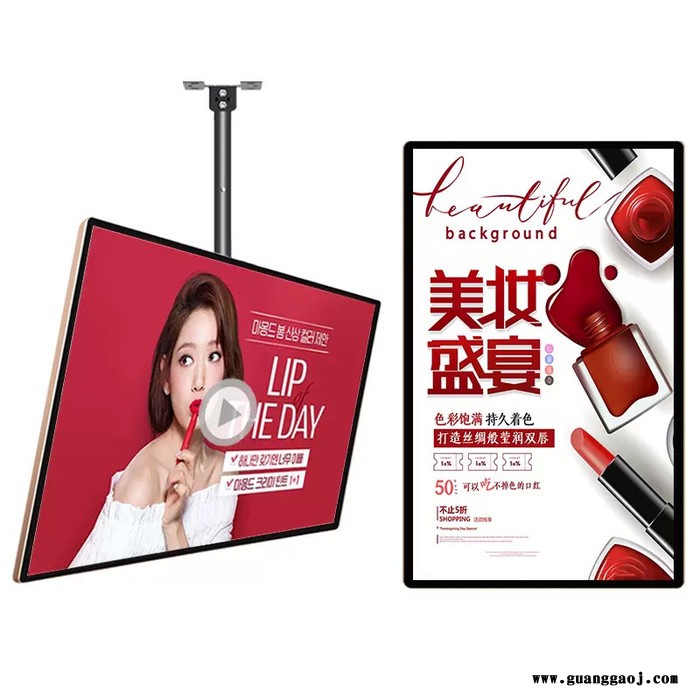 欣创鑫厂家直供65英寸壁挂液晶广告机 吊挂广告宣传视频播放器图4