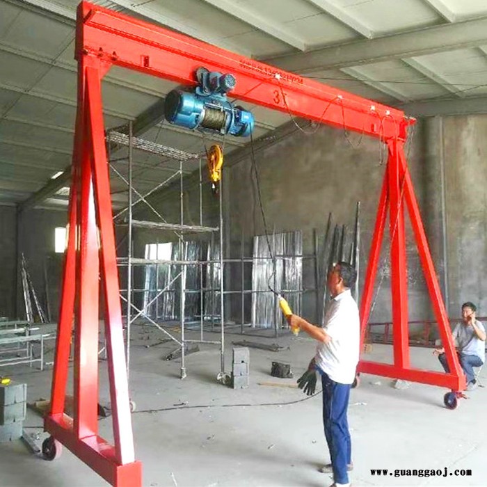生产出售龙门架 移动式龙门架 轻型手推门式起重机 可定制龙门架图5