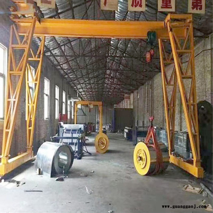 鲁新生产加工1吨3吨简易龙门架 质量保障 5吨移动龙门架图8