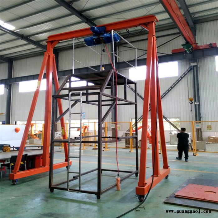 供应0.5吨手推龙门架 1吨移动式龙门架 小型龙门架 固定式龙门架 手推龙门架2吨3吨图2
