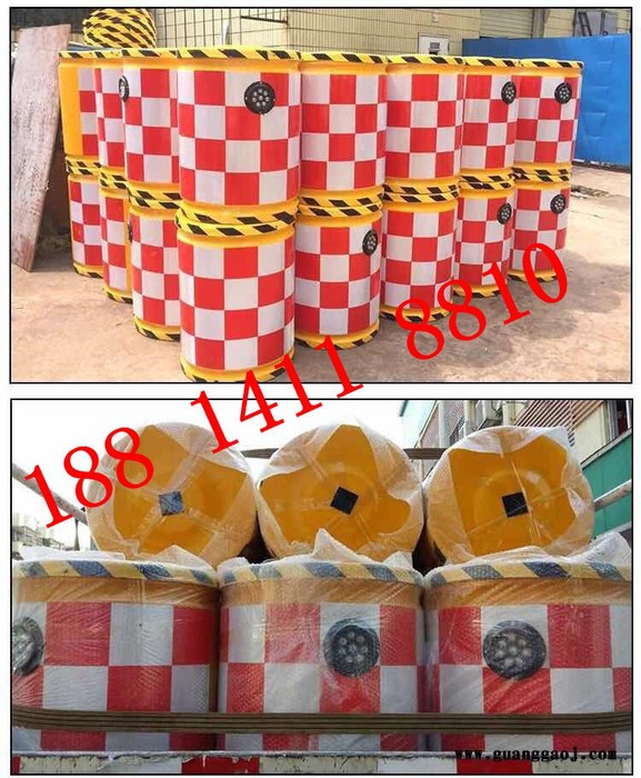 太阳能防撞桶 注塑料滚塑防撞桶 红白反光桶 交通隔离墩防撞水马 玻璃钢反光桶图8