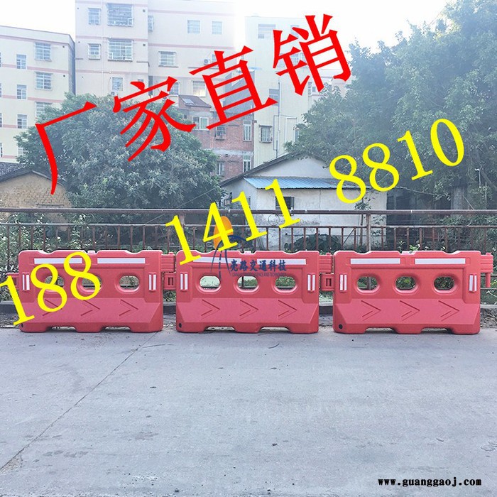 三孔小水马 隔离墩防撞桶塑料水马 围栏水马市政围档交通设施产品图2