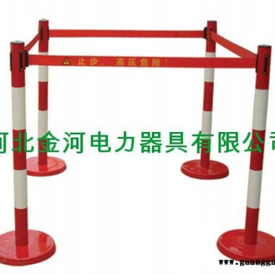 供应河北玻璃钢安全围栏哪家好*金河不锈钢警示带式围栏多少钱