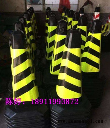 红黄蓝路锥 交通路锥 橡胶反光路锥图4