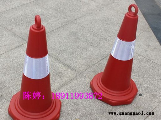红黄蓝路锥 交通路锥 橡胶反光路锥图6