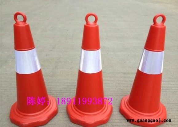 红黄蓝路锥 交通路锥 橡胶反光路锥图7