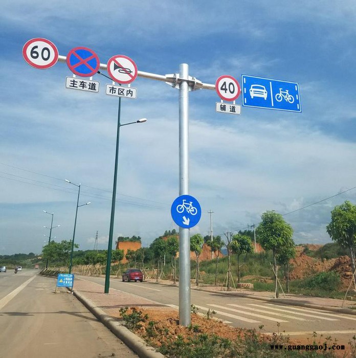 南宁市同享钢结构  交通标志杆 厂家质量保证  交通标志杆图2