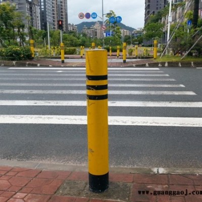 反光柱隔离桩 镀锌防撞柱 道口标分道柱 钢管警示桩 鹏翔瑞牌值得信赖
