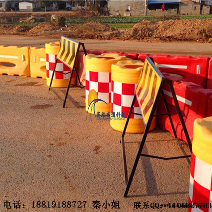 亮路道路反光隔离沙桶吹塑防撞桶滚塑防撞桶玻璃钢防撞桶图3