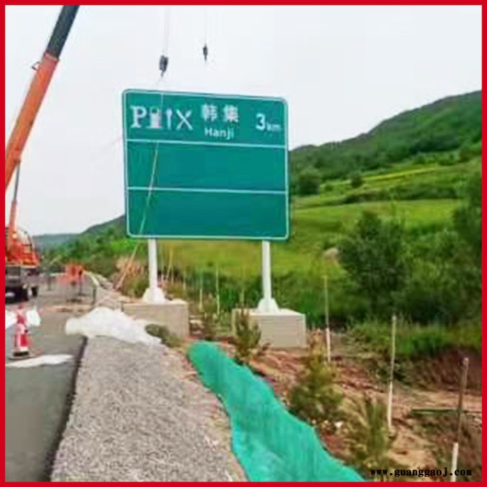 胜峰 高速公路双立柱标志杆标志牌 道路标志杆 道路标志双立柱杆厂家