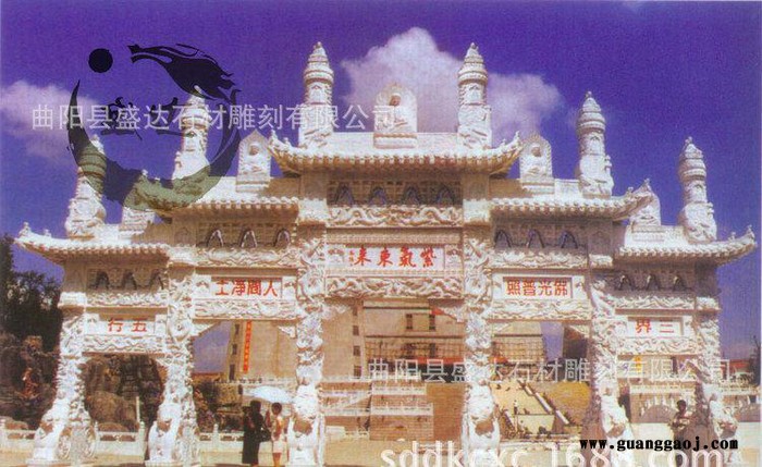 标志牌坊 家族牌坊 石雕汉白玉牌楼 新颖标志牌楼图2