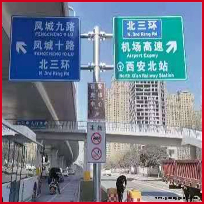 胜峰公路双悬臂式交通标志杆双悬臂标志杆生产厂家图2