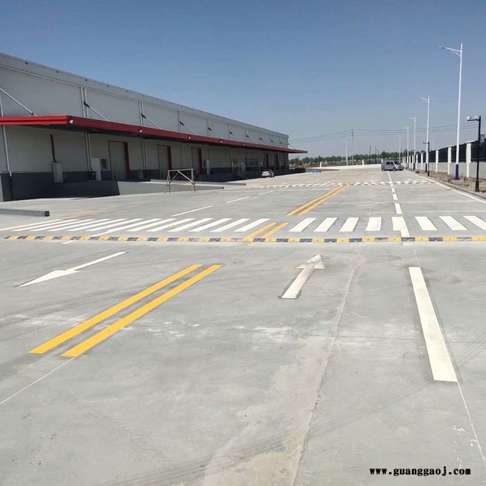 热熔标线 黄色网格画线 交通标志线 双组分划线 道路画线图4