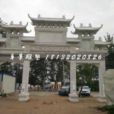 石牌坊，村口标志牌坊