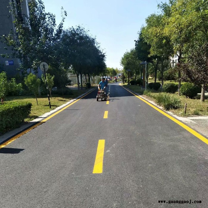 常温画线 厂房画线 交通标志线 白色画线 天津道路画线图4