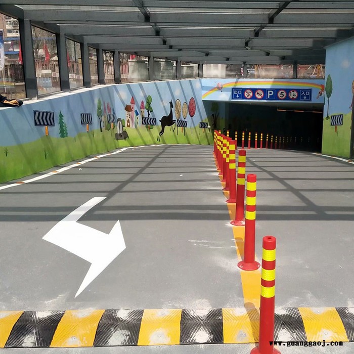常温画线 厂房画线 交通标志线 白色画线 天津道路画线图1