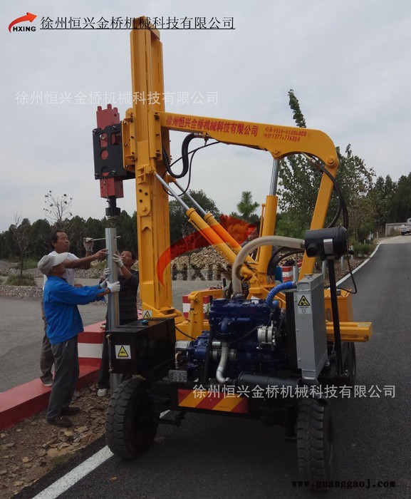 供应多功能打桩机 公路护栏打拔钻一体机 打桩机拔桩机图5