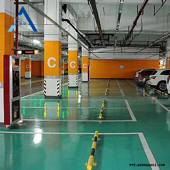 地下停车场交通标线 地下车库停车位划线 地面划线施工图2