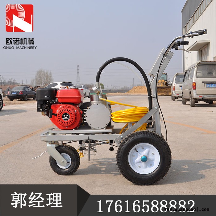 马路交通标示线冷喷划线机 塑胶跑道专用冷喷划线机道路划线车图4