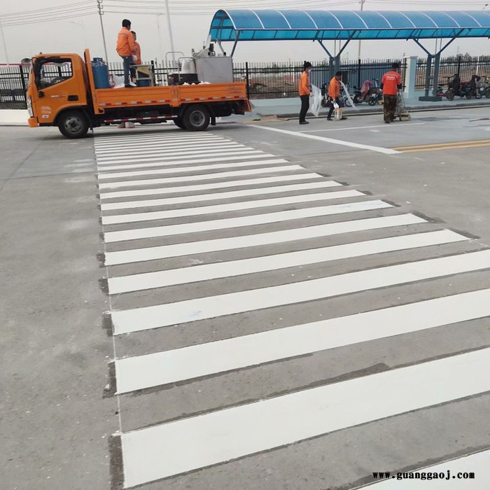 天津热熔标线 黄色网格划线 交通标志线 高速公路画线 路面标线图2