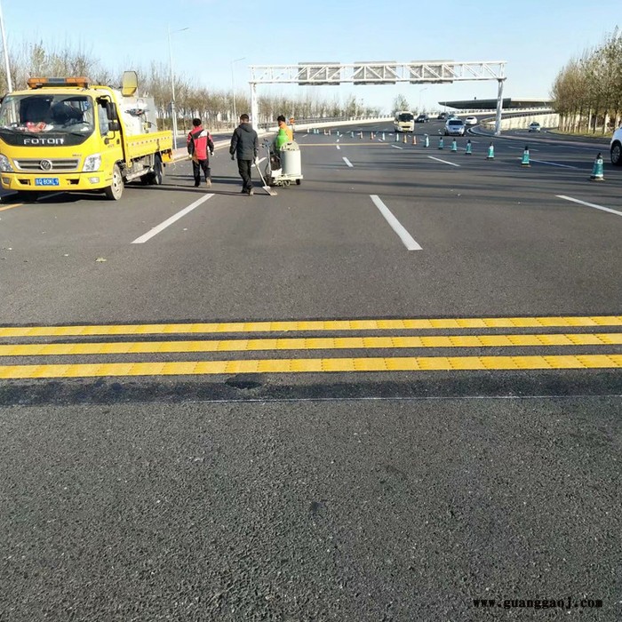 热熔画线 白色划线 交通标志线 高速公路画线 车库划线图2
