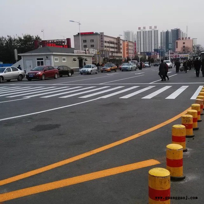 常温标线 天津交通设施 交通标志线 黄色网格画线 道路画线