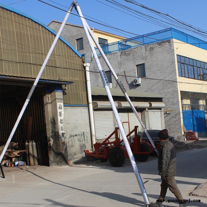 道路锥形杆批发 不锈钢立杆 铝合金立杆机 框架高杆路灯 立杆机图3
