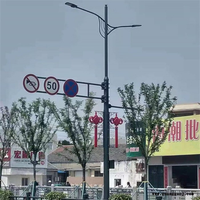 供应综合杆 多功能组合杆 交通标志牌杆 LED路灯监控杆多杆合一 共杆路灯 智慧灯杆
