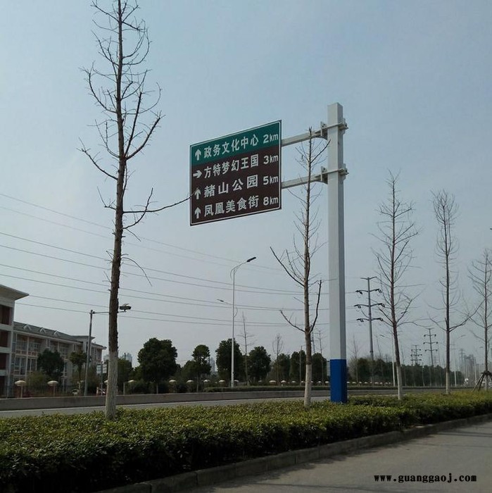 标志杆 生产加工交通标志杆 标识牌杆件 单悬臂双悬臂F杆综合杆 标牌标识立杆定做 标志杆生产厂家