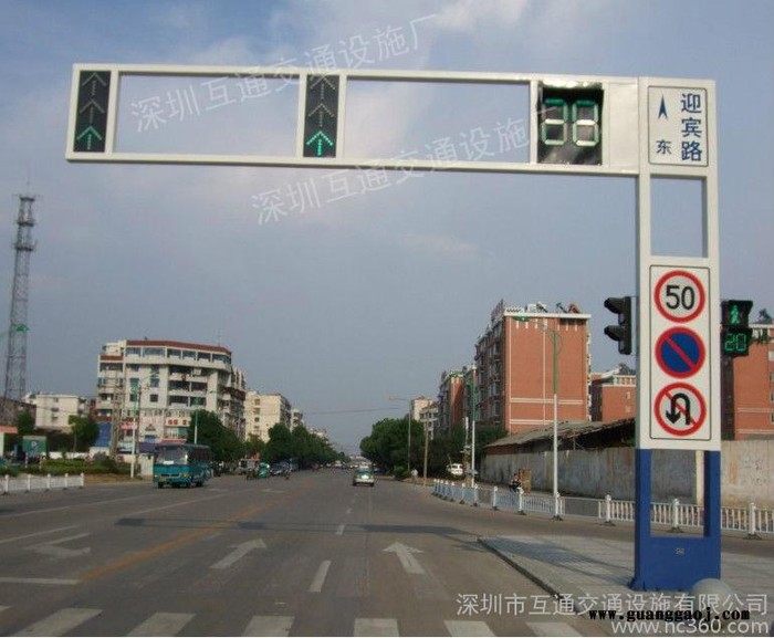 供应深圳互通交通设施、框架式信号灯杆,信号灯杆,龙门架、交通标志杆厂家、交通杆