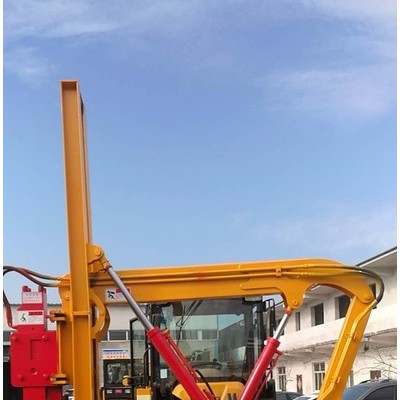 全液压高速公路打桩机价格厂家，高速公路护栏打桩机视频