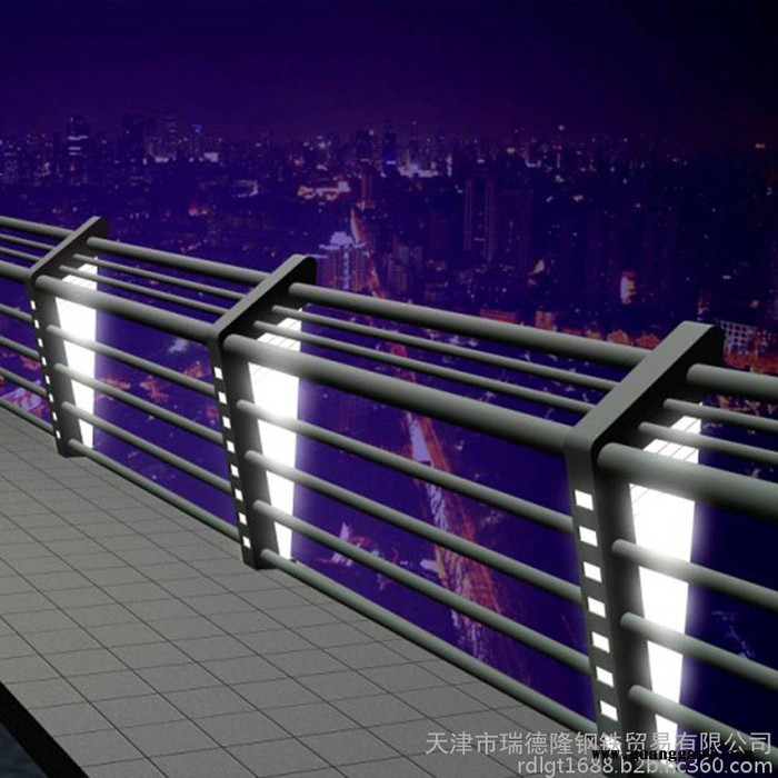 高速公路方管护栏 Led发光片 10厚钢管 高度 天津瑞德隆图3