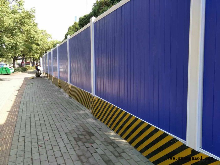 建筑市政房地产工地施工围挡地铁注水围挡护栏 彩钢PVC复合环保假草皮围挡 施工围挡彩钢围挡PVC围挡图4