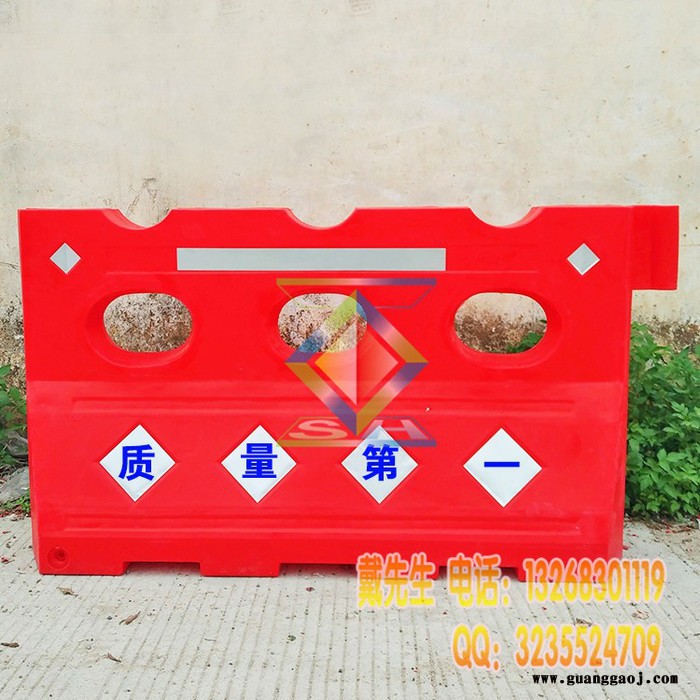 新杰 现货供应1500*800滚塑三孔水马 防撞水马围栏图7