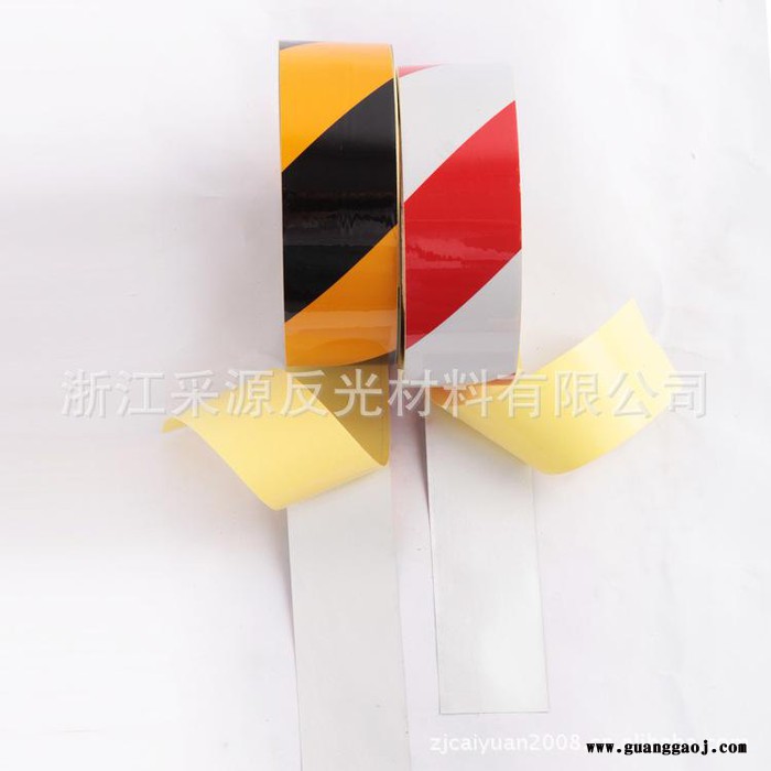 ** 双色反光膜 反光警戒带 交通设施反光贴纸 斑马警示带图2
