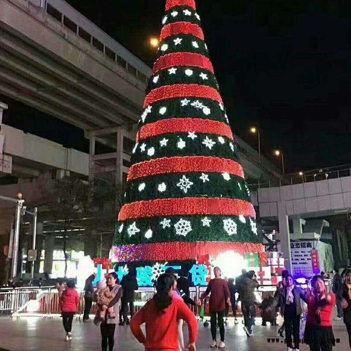 大型圣诞树艺术布置 定制美陈道具发光圣诞树灯 新掌舵来电采购图4