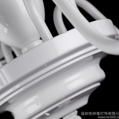 简约现代水晶吊灯个性创意铁艺卧室餐厅客厅灯三头艺术布罩灯具
