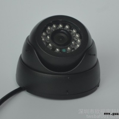 长沙地区直销车载半球摄像机 AHD百万高清车载摄像机 鼎元红外灯 率减少 配各部标机厂家主机 定做接口协议