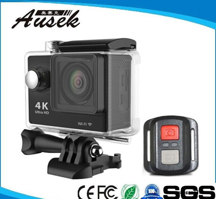 直销防水相机带遥控 4K高清运动摄像机运动相机图1