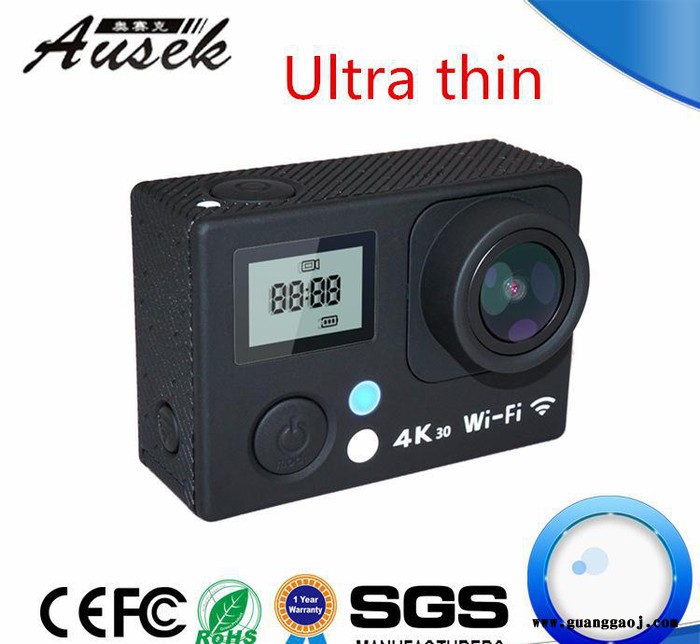 新款 全志V3运动摄像机wifi 超薄双屏水下相机户外运动迷你相机图2