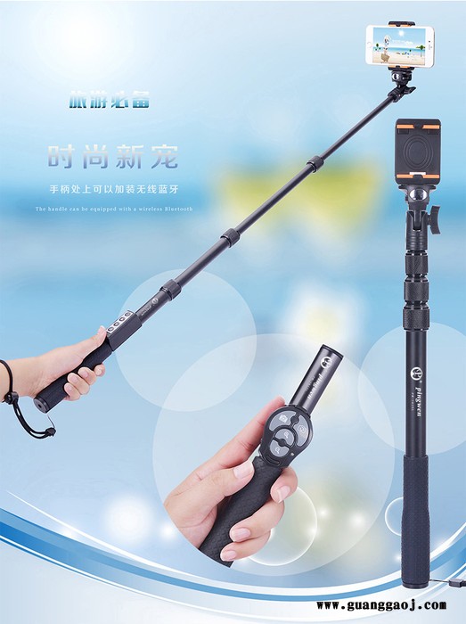 gopro运动手机相机自拍杆自拍神器带手机夹自拍神器狗3狗4自拍杆图3
