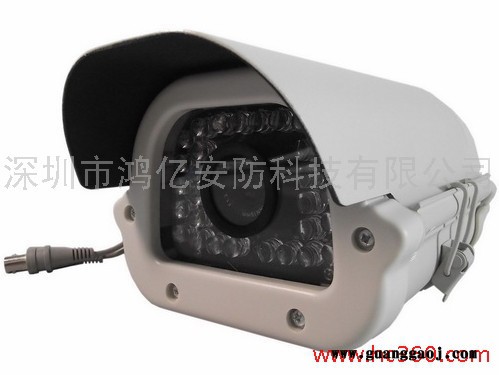 供应鸿亿安防HY-913H道路摄像机,包括高速车牌识别摄像机,白光灯照车牌摄像机 看车牌监控摄像机图1
