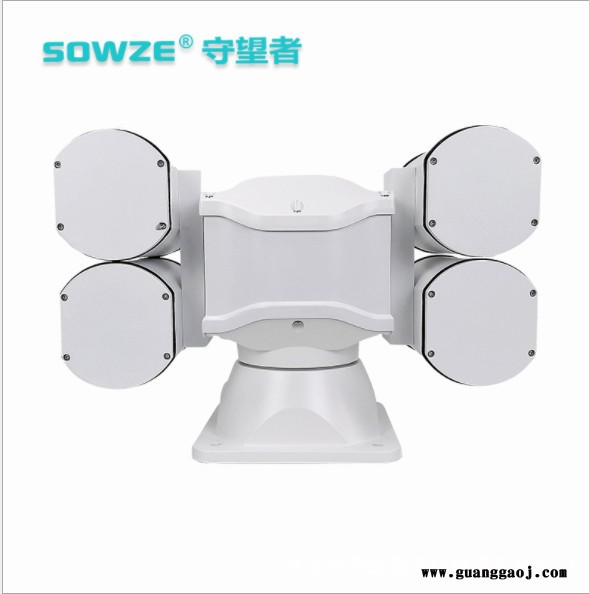双光谱可见光+热成像+白光灯 4筒网络高清云台摄像机 巡检机器人用云台图5
