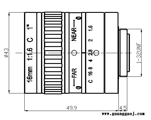 日本AVENIR ETOKU精工        SE1616IR-5MP-1      高清镜头   工业镜头图1