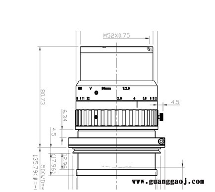 浩蓝光电AZUREphotonics ELS-99/2.9V16K-0.88X V接口工业镜头图1