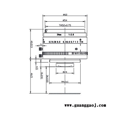 浩蓝光电AZUREphotonics AZURE-2428MT 手动光圈定焦镜头