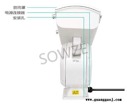 瞭望摄像头森林防火户外云台中型激光云台600-1.5KM抗风能力强自动变焦除霜除雾可对接ONVIF协议图4