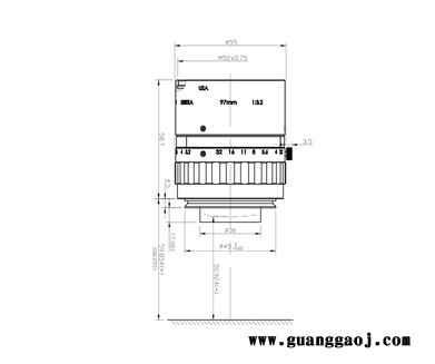 浩蓝光电AZUREphotonics ELS-97/3.2V16K  V接口工业镜头图1